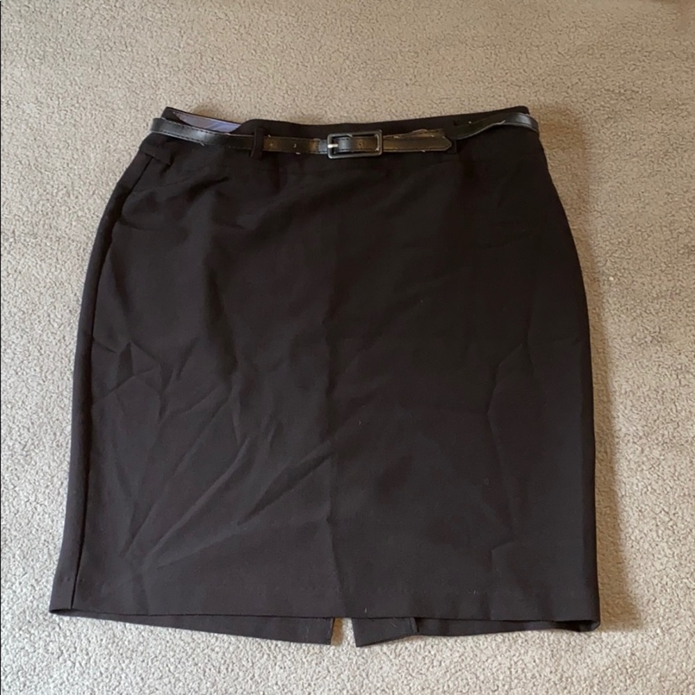 Black Pencil Skirt w/ Belt